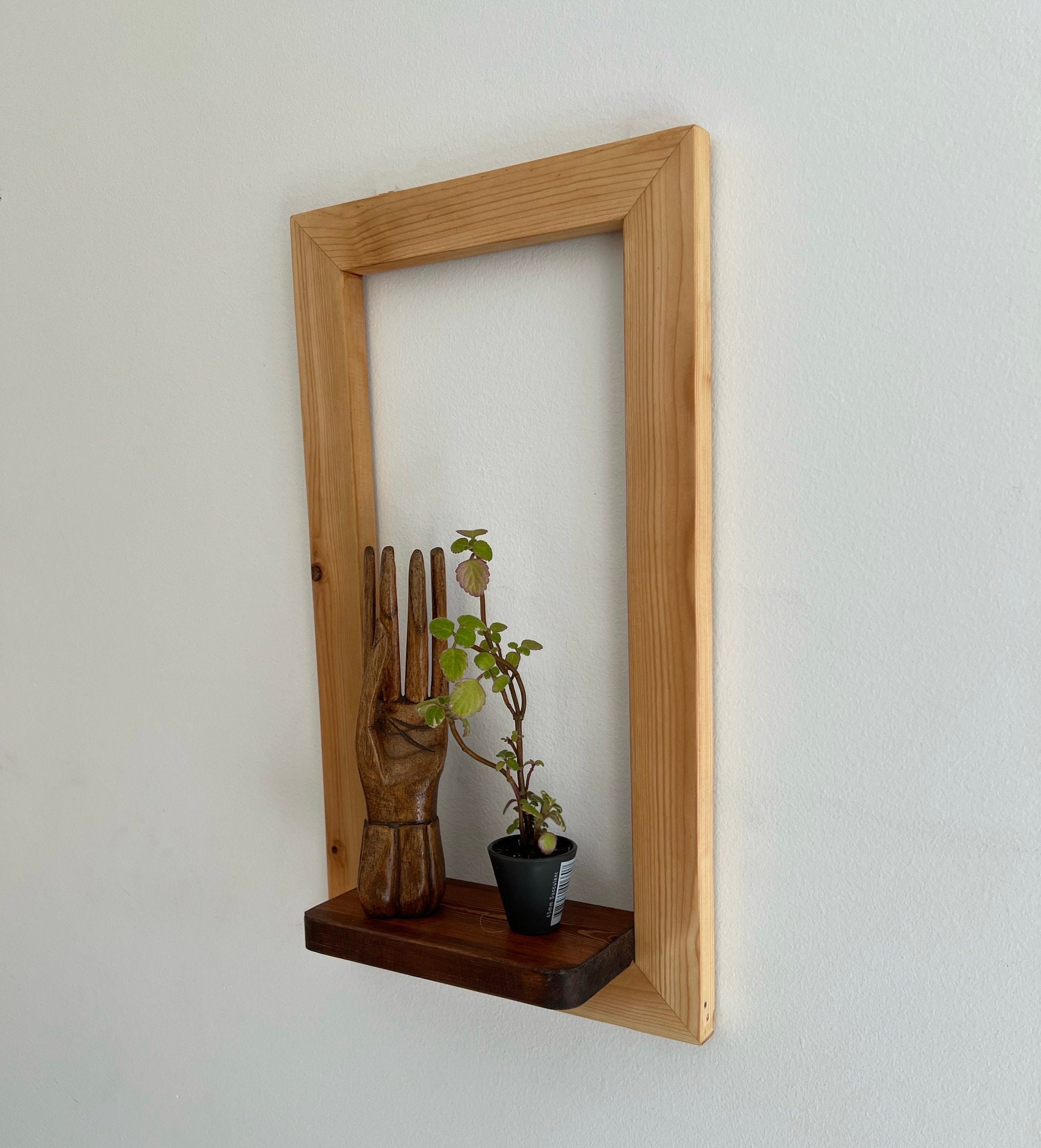 Rectangle Wooden Floating Wall Shelf Wall Decor - Etsy