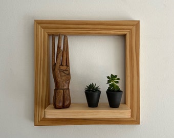 Square Floating Wall Shelf for Decor Display