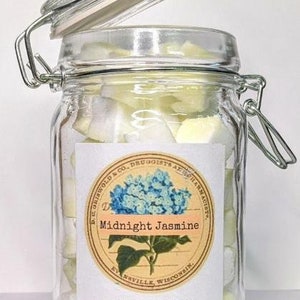 Midnight Jasmine. Toilet Teas. All Vegan. Keep you bathroom smelling fresh!  Sustainable Ingredients