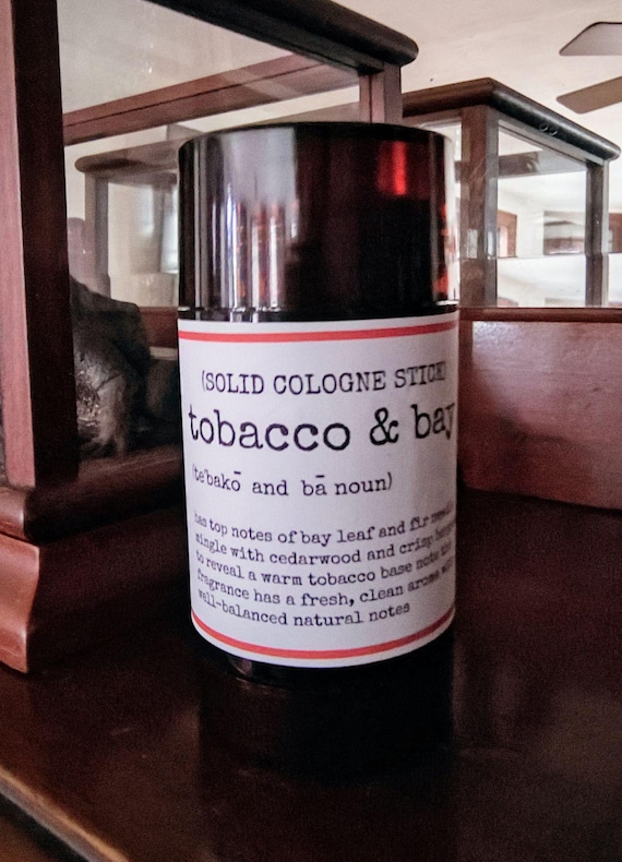 Tobacco & Bay Leaf Solid Cologne Stick, Natural Scent