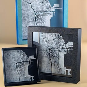 Carte du relief 3D de Chicago