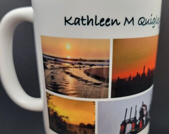 Photo Mug, Beach, Sunrise, NYC, Sunflower Photo Mug, 11oz (10 different original photographs)