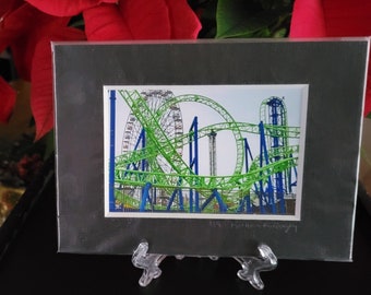 NJ Shore Roller Coaster, 5x7 Print, Single Matt