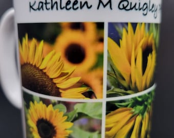 Photo Mug Sunflower Photo Mug, 11oz (10 different original photographs)