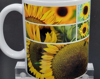 Sunflower Photo Mug, 11oz (10 different photographs.