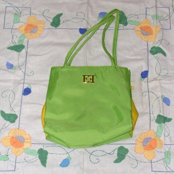 neon lime handbag