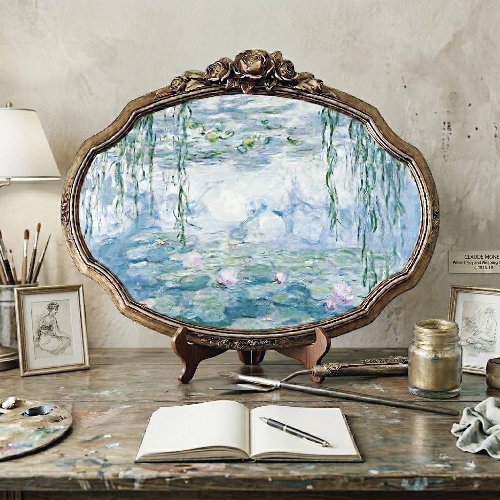 Antique Floral Painting Oval - Etsy
