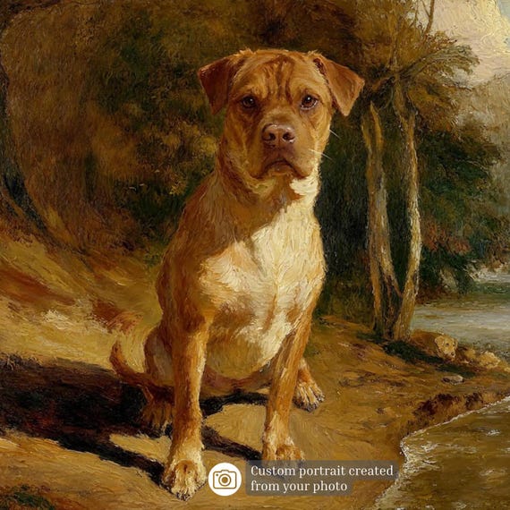 ペットの肖像画 ペットの肖像画（19世紀風、犬または猫のメモリアル）（デジタル