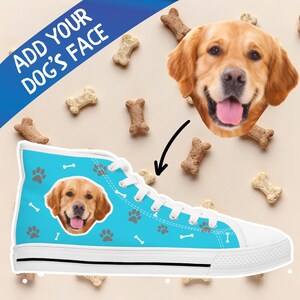 Dog Print Shoes Dog Face Custom Shoes Pet Picture in Watercolor Personalized Shoes for Men Women Customized High Top Sneakers for Adults Etsy Canada