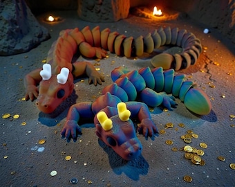 Dragon - Dragon articulé Flexi Fidget - Imprimé en 3D