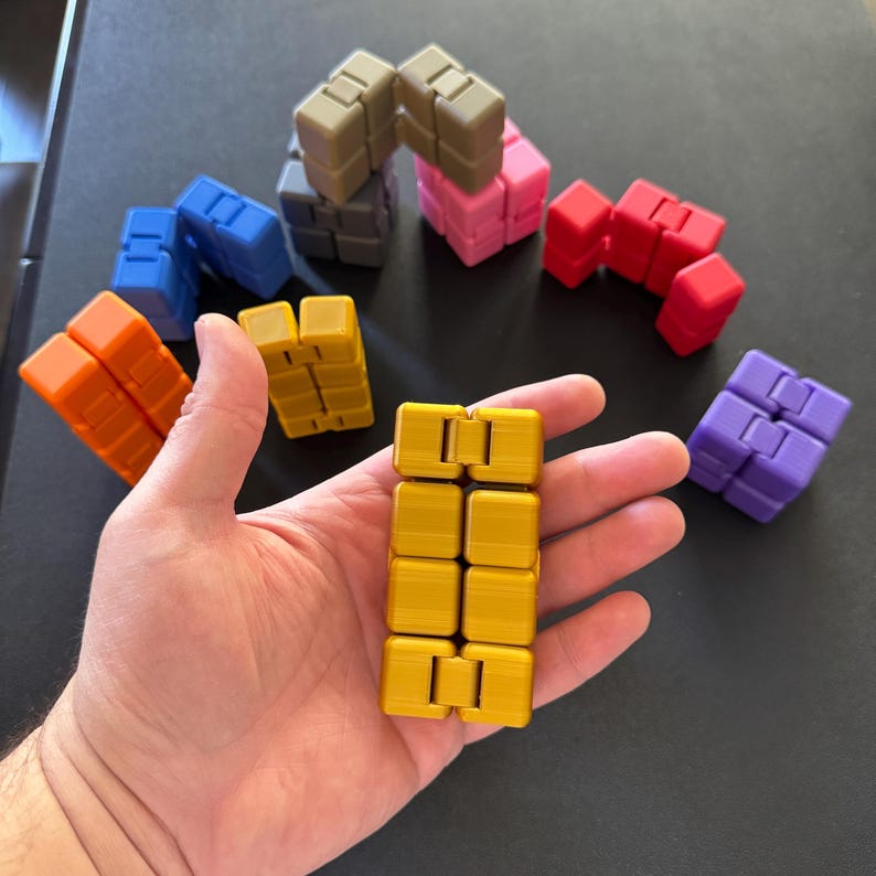 Weighted Infinity Cube Infinity Cube - Regular and Weighted 3D Printed Fidget Cubes - Solid ...