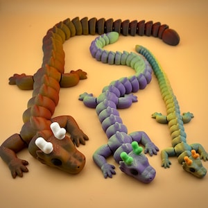 Dragon - Articulated Flexi Fidget Dragon - 3D Printed
