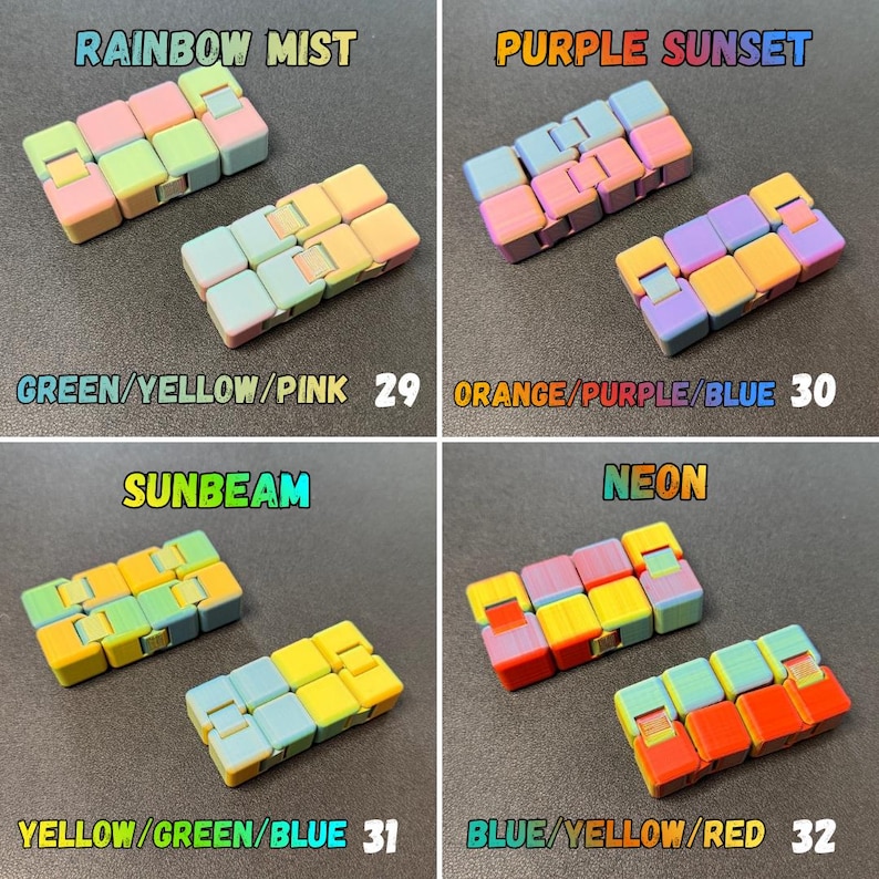 Weighted Infinity Cube Infinity Cube - Regular and Weighted 3D Printed Fidget Cubes - Solid ...