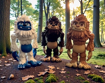 Sasquatch et Yeti articulés, jouet anti-stress – Bigfoot imprimé en 3D, animal de bureau