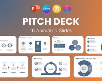 Modèle PowerPoint de pitch deck – Présentation minimaliste pour startup, business plan, investisseur, diapositives, modèle PPT moderne | Canva
