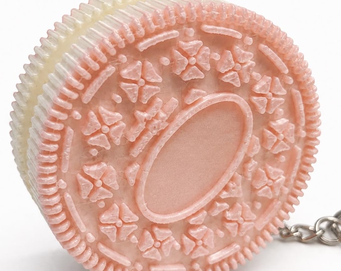 Pink Yellow Cookie Keychain Clicker | 3D Printed Sensory Fidget Toy | Cute Bag Charm | Stress Relief Clicker Keychain