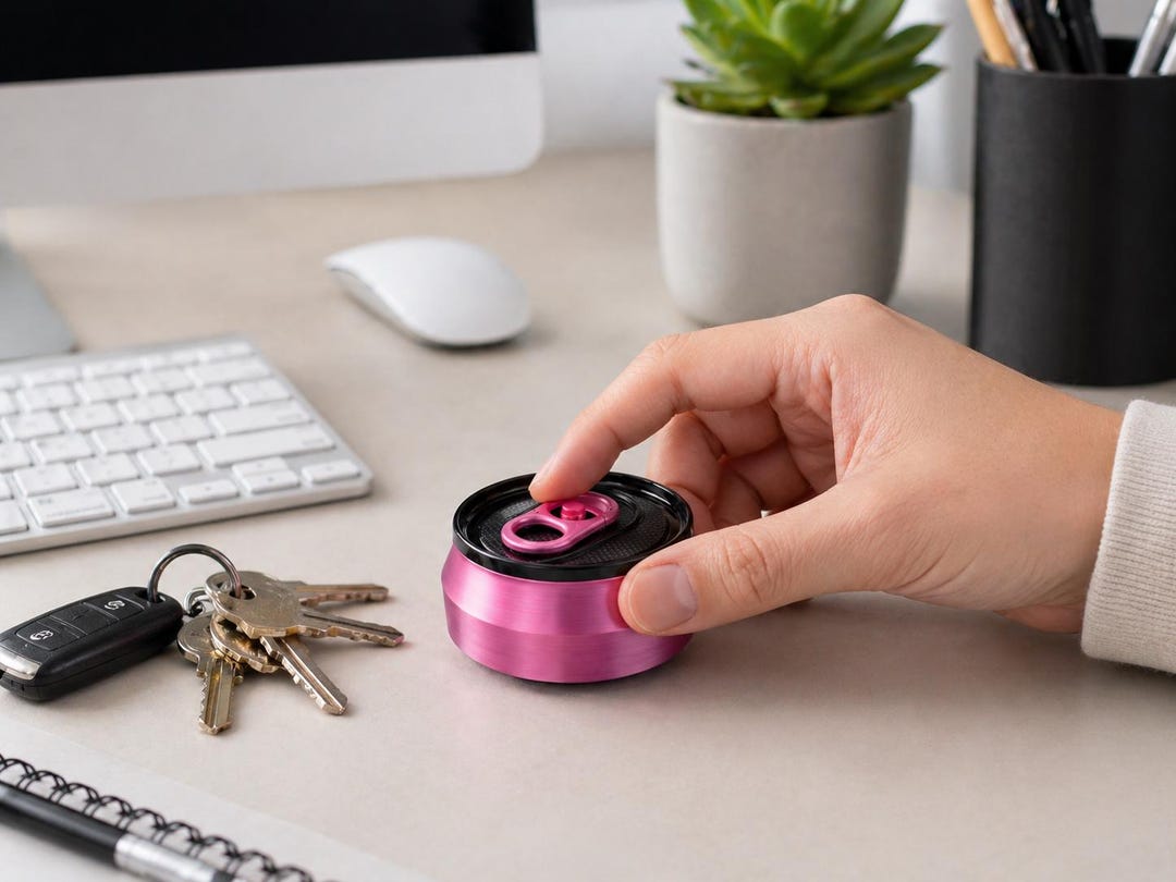 Pink Anti-stress Clicker Fidget Can | Premium Fidget Clicker | Relaxing ...