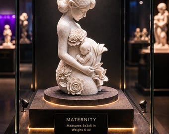 Pregnant Mother Figurine Gift, 3D Printed Pregnancy Statue, Baby Shower Decor, Motherhood Keepsake, Nursery Table Decor