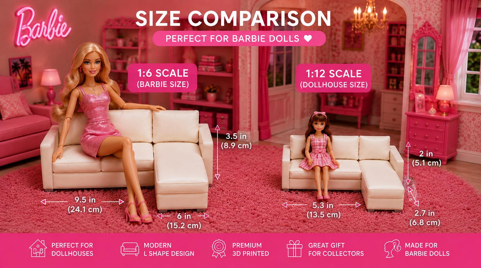 barbie doll couch