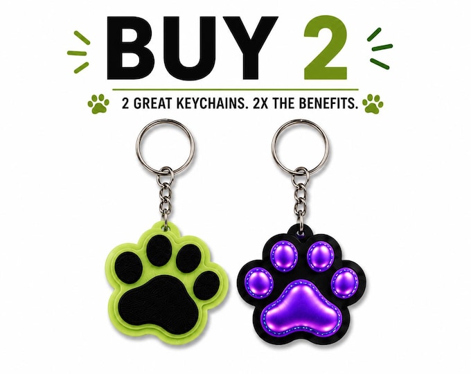 3D Printed Paw Fidget Clicker Keychain | Cute Sensory Toy | ADHD Anxiety Relief | Cat Lover Gift | Stress Relief Gadget