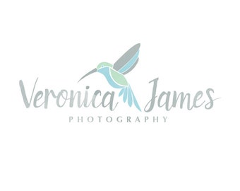 Cursive Logo Design, Custom Logo, Photography Logo,  Soap Logo, Business Logo, Hummingbird Logo, Watermark, Premade Logo, Bird Logo