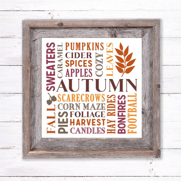 Subway Art svg, Autumn Fall Words svg, Subway Words Art sign, SVG for Signs, Cut Files, Farmhouse Wall Decoration, Autumn Fall Sayings svg