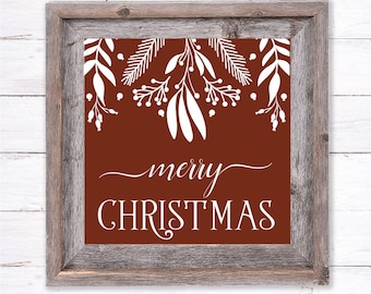 Merry Christmas svg, Christmas sign, SVG for Signs, Cut Files, Farmhouse Wall Decoration, Mistletoe svg