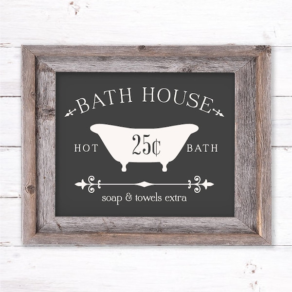 Bath House Sign, Hot Bath sign, SVG for Signs, Bathroom decor svg. Bathroom sign, Soap svg, svg cut file download, Bathhouse svg