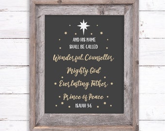 Isaiah 9:6 svg, Christmas Words svg,  And His Name Shalll Be Called, SVG for Signs, Cut Files, Christian Christmas svg, Cutting Machine file