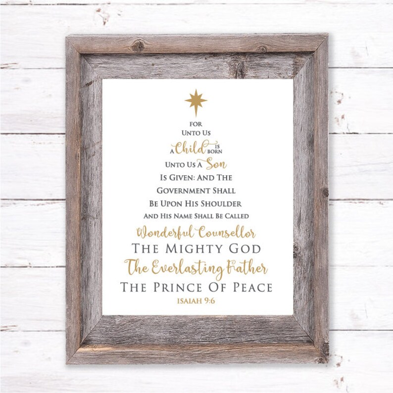 Download Isaiah 9:6 svg Christmas Words svg Christmas Tree svg SVG ...