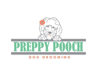 Grooming Logo Design, Custom Logo, Dog Logo, Business Logo, Logo for Groomers, Pet Sitting Logo, Premade Logo Design, Custom Logo