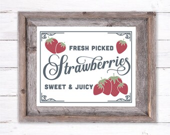 Strawberries Sign, Farm Sign,  Farm Stand Sign, Produce svg,  SVG for Signs, file for Cricut Silhouette