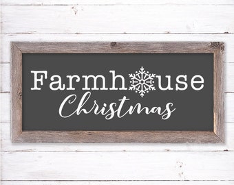 Farmhouse Christmas svg, Christmas sign, SVG for Signs, Cut Files, Rustic and Farmhouse Wall Decoration, Merry Christmas sign, Snowflake svg