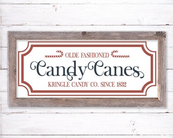 Candy Canes svg, Kringle Candy Co svg sign, SVG for Signs, Cut Files, Vintage Christmas Sign Cut File, Holiday Cut File
