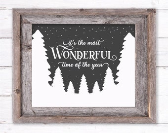 It's the Most Wonderful Time of the Year svg, Christmas sign, SVG for Signs, Cut Files, Farmhouse Wall Decoration, Christmas song svg