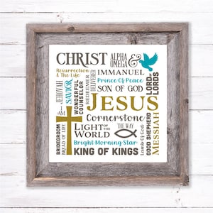 Subway Art svg, Names of Jesus svg, Subway Words Art sign, SVG for Signs, Cut Files, Farmhouse Wall Decoration, Christian Christmas svg