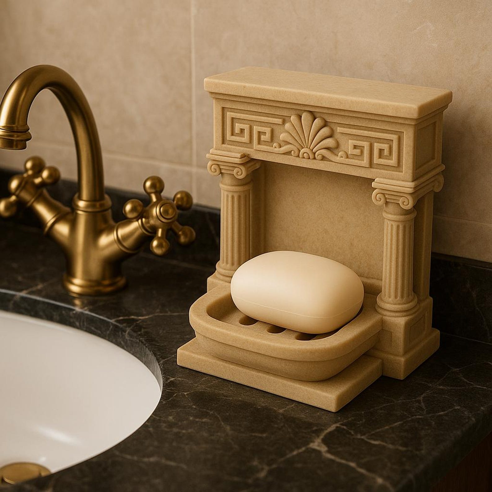 3D Printable Roman Temple Soap Dish: Ancient Architecture Decor (STL ...