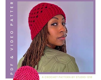 Pattern | Granny Stitch Beanie Crochet Pattern | Digital PDF + Video Tutorial