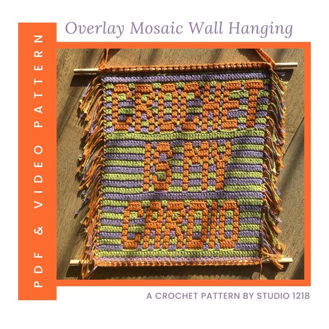 Pattern | Overlay Mosaic Crochet Pattern | Crochet Lover Wall Hanging ...