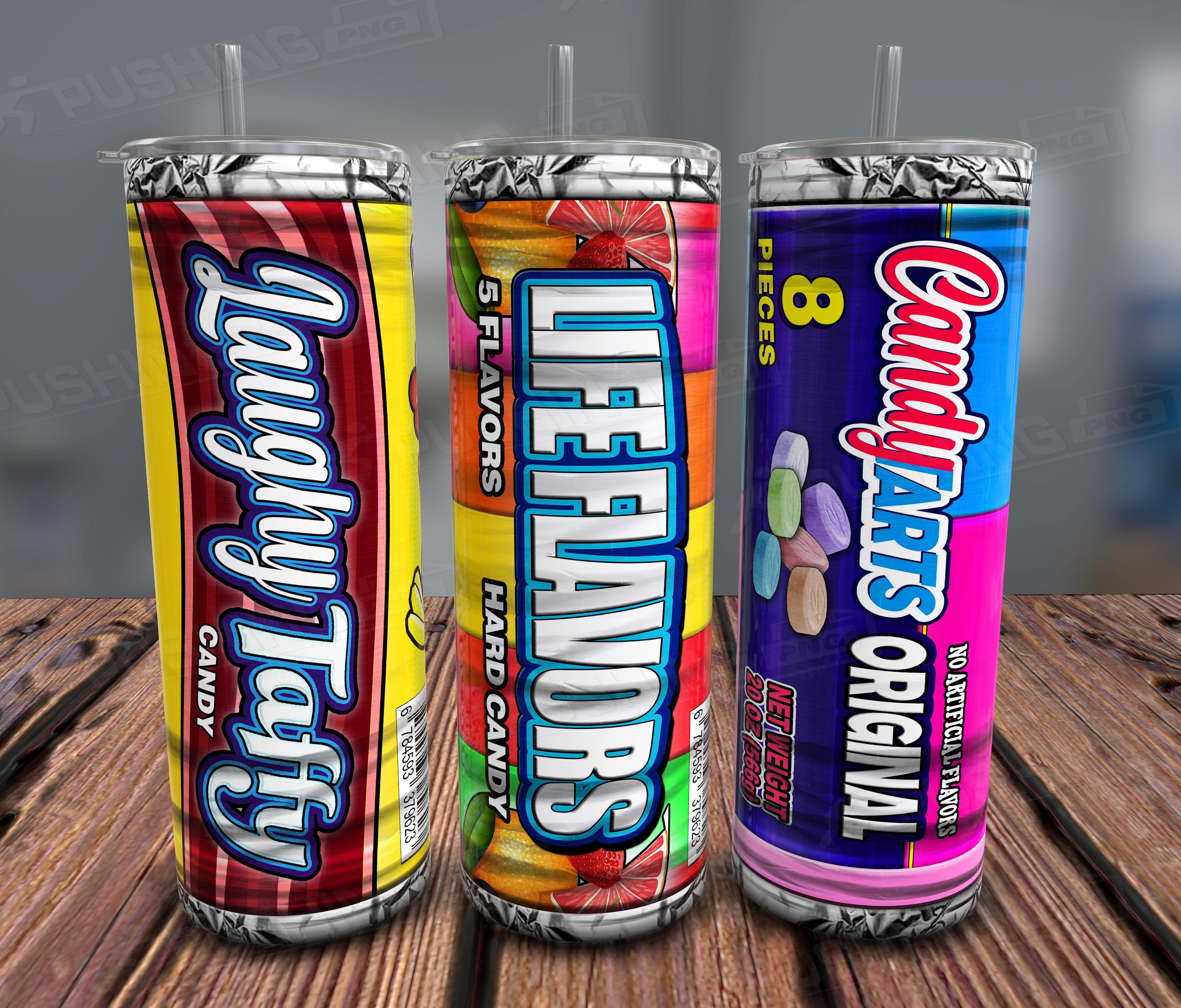 Candy Bars Tumbler Wrap: Seamless PNG Design (Digital Download)