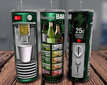 Funny Mini Bartender Tumbler Wrap: Sarcastic Drinker Gift (PNG Digital Download)