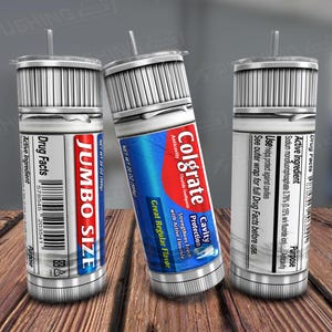 Zahnpasta 20 Unzen Becherverpackung, Zahnpasta PNG, Zahnarzt Geschenk, Mundwasser PNG, Zahnhygienegeschenk, Nahtlose Verpackung für Sublimation, 300 dpi