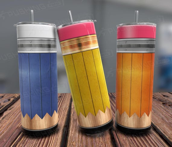 Pencil 20oz Tumbler Wrap, Funny Pencil PNG, Teachers Gift