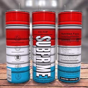 Subprime Bottle 20oz Tumbler Wrap, Funny Tumbler PNG, Energy Drink Tumbler PNG, Seamless Wrap For Sublimation, Digital File, 300dpi