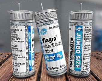 Opakowanie na kubek z tabletkami Viagry: zabawny żart (plik cyfrowy)
