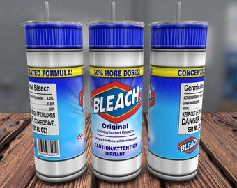 Bleach Funny Tumbler Wrap: Sarcastic Adult Humor PNG (Digital Download)