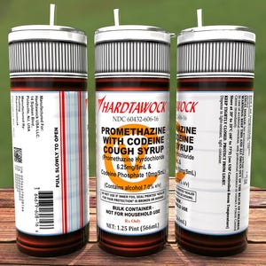 Promethazine Codeine 20 oz Tumbler Wrap, Funny Cough Syrup 20oz Tumbler PNG, Seamless Wrap For Sublimation, Prank Gift, Gag Gift, 300dpi