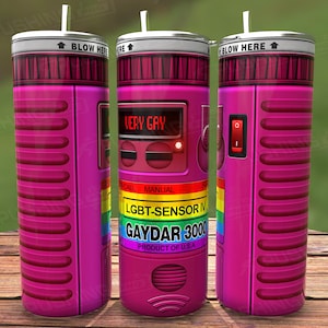 Gaydar 20oz Tumbler Wrap, Funny LGBT Tumbler Wrap, Gay Pride Tumbler PNG, Pride Month Gift, Seamless Wrap For Sublimation, 300dpi