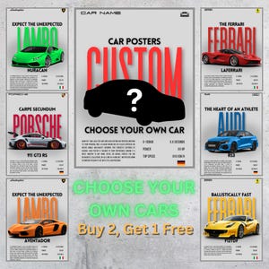 Benutzerdefinierte Auto Poster, digitaler Download, Hyper Car Poster, Super Auto Druck, Kunstdruck Poster, Wohnkultur, Wanddekoration, Weihnachtsgeschenk, Autoliebhaber