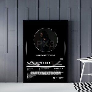Partynextdoor Digital Album Art Poster, Download Bundle Set of 5, Music